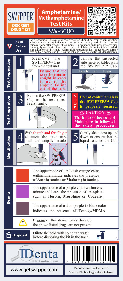 Amphetamine - Methamphetamine Identification Kit (10-Pack)